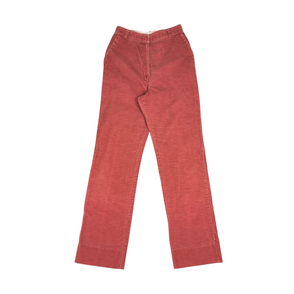 Vtg 70s 80s Wrangler‎ Corduroy Pants Juniors 11 High Rise Coral Made in USA
